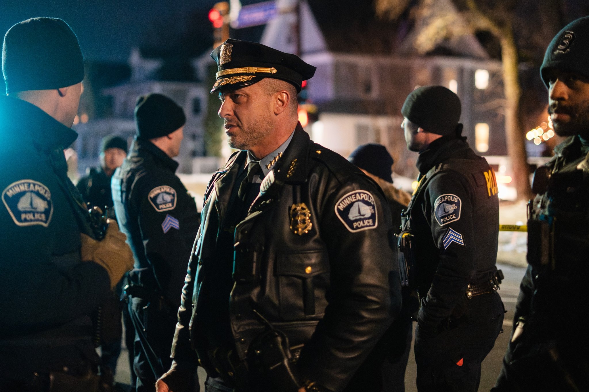 Brian O'Hara at a nighttime crime scene, leading his team under pressure