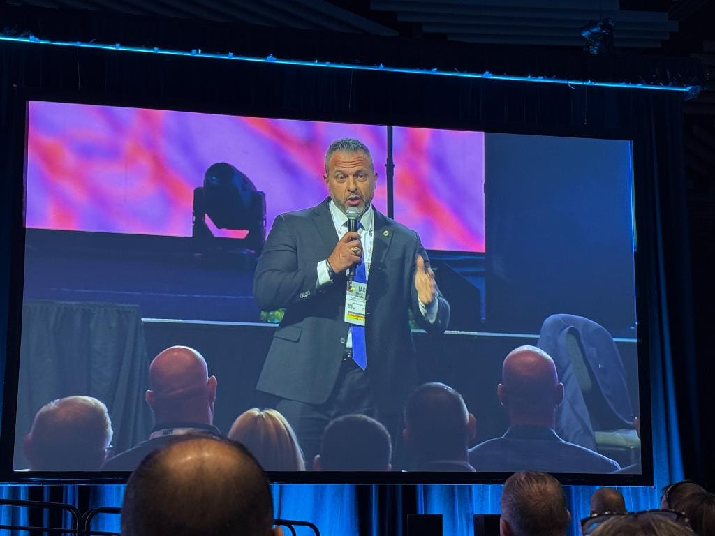 Brian O'Hara presenting at a leadership summit